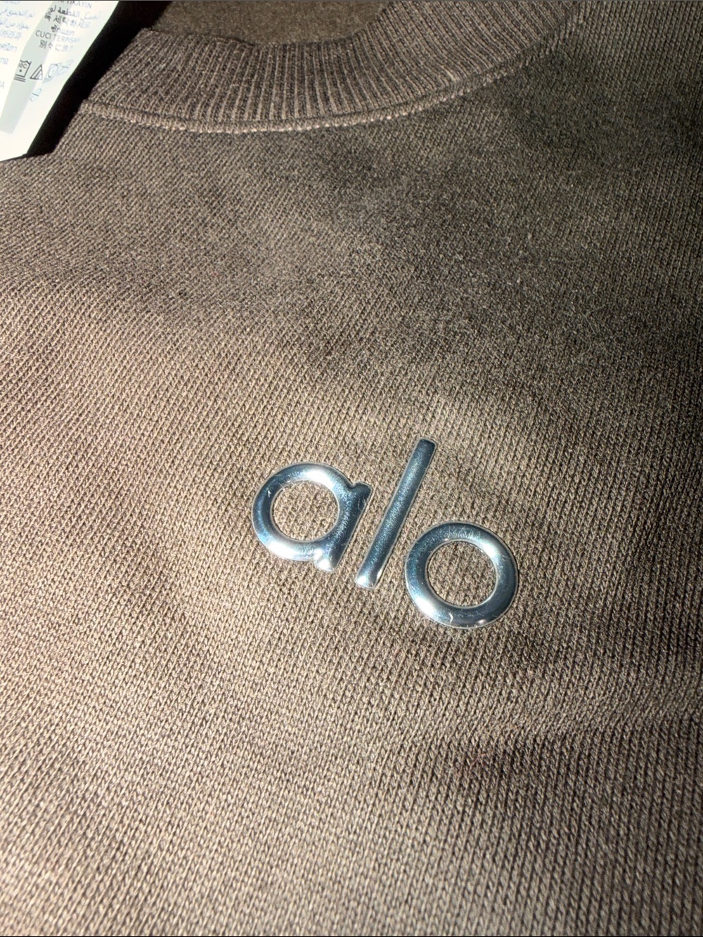 Alo Accolade Crew Neck Brown Pullover - Picture 5 of 8